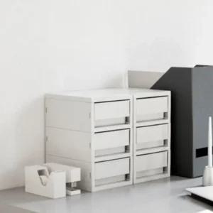 뉴트로 소품함 미니 3단 멀티박스 정리함 서랍 시스맥스 수납 책상 학용품 (WFJCZ2J)