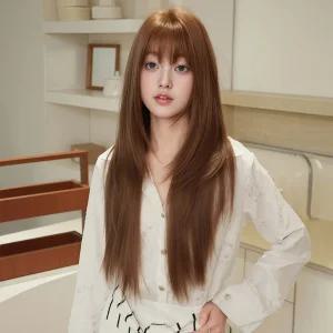 키라비 가발 여성 통가발 스트레이트 긴머리 75cm KPE0496