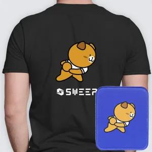 스윕 SWEEP 투핸드 웅멍이 라운드 티셔츠+볼타올 세트 기능성 티셔츠 단체복 인쇄 가능