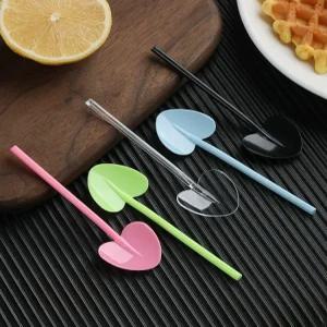 투명 일회용 숟가락 1000개 일회용스푼 나이프 자체 케이크 한 포크