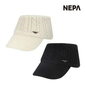 네파모자 썬캡7I87429 여성 가을겨울 루시 캐주얼 니트 썬캡 선바이저 379143