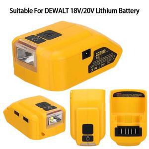 어댑터 LED 조명 작업등 USB 보조배터리 DC 12V 출력  디월트 호환 14.4V 18V 리튬이온 배터리 DCB140 DCB1