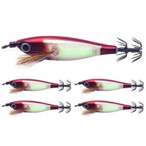 마리수 문어에기 프리즘 왕눈이 수평 레이저 에기 5개 묶음 반짝이 쭈꾸미 갑오징어 꼬마 틴셀 8cm 6g