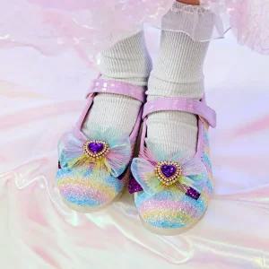 빔보빔바 리본메리제인글리터LED 여아구두