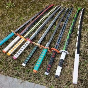 귀멸의칼날 코스프레 검 소년 코스튬 칼 안전한 플라스틱 무기 블레이드