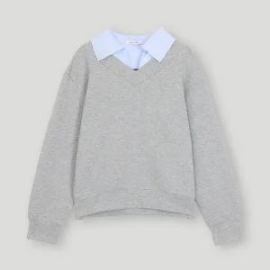 [코데즈컴바인](신세계 사우스시티) 카라배색 스웨트 티셔츠 (CKC-TS509W8)