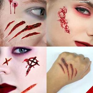 할로윈 스티커 타투스티커 10장 set 가짜피 귀신 좀비 분장 코스튬