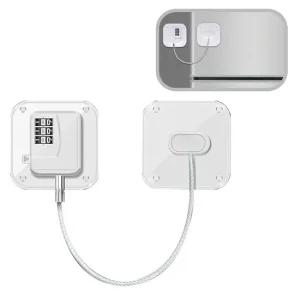 미니 와이어 냉장고자물쇠 무타공 아기 열쇠 번호키 블랙 시건장치 번호키 사물함 서랍잠금장치