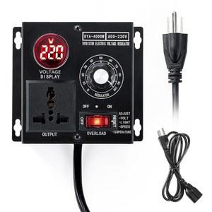 AC 모터 속도 조절기 전압 100V-110V-120V-220V 레오스타트 15A 4000W, 5FT 연장 코드, 팬 전기 각도 그라인더 배기 팬용 가변