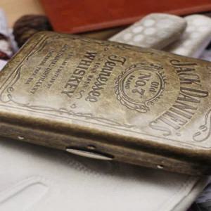 빈티지 케이스 20개비 담배보관함 가죽 메탈 흡연 보관 나침반 남자 상자