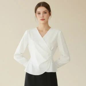 [롯데백화점]티뷰 랩셔링 진주 블라우스_V5C-CBL022