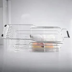 게더릭 길이조절형 스텐 개수대선반  51cm) 스텐개수대선반 씽크대선반 개수대바구니 싱크바스켓