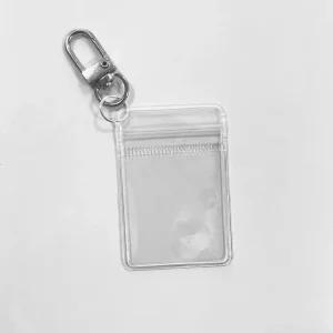 D고리 미니 투명 파우치 지퍼백 키링 어린이집·유치원 DIY 열쇠고리 만들기