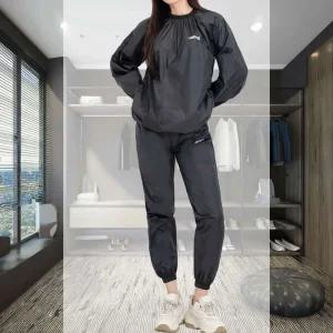 여자 다이어트 땀복상의 하의세트 런닝 스포츠웨어 등산 땀배출 홈트레이닝 유산소