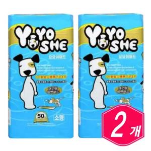 DK코리아 요요쉬 패드 스카이 소형 50매 x 2개 강아지 반려견 애견패드