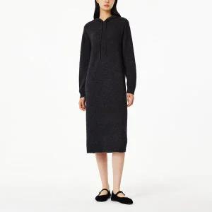 [JAJU](강남점)(이월) 여 메리노울 후드 니트 원피스 J134401101