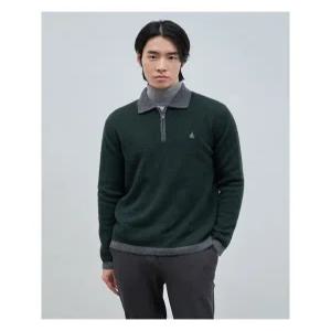 [빈폴멘]캐시미어 블렌드 반집업 니트 - 그린 (BC4X51C50M)