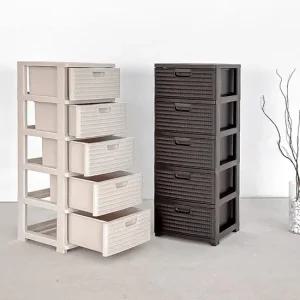 국내제작 튼튼한 홈클로젯 라탄 5단 서랍장 1+1 플라스틱 서랍장