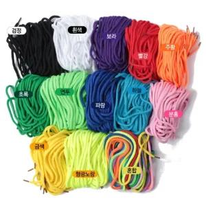 운동화끈 면둥근것 노랑 신발악세사리 운동화악세사리