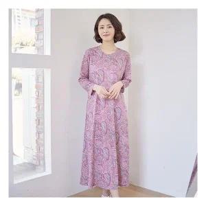 엄마옷 조이마담 H8250 메리골드 면 홈웨어 원피스 홈드레스 중년여성의류