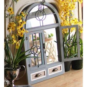 창문형 거울 엔틱 유럽식 아치형 스튜디오 촬영 소품 벽걸이거울 - B타입