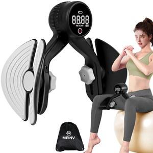 허벅지 안쪽 운동기구 - 골반 바닥 근육 트레이너, 카운터가 있는 휴대용 케겔 시스템 운동기구, 4단계 항력 조절 및 가방, 여성 남성 엉덩이, 팔, 다리를 위한 토너 운동 기구