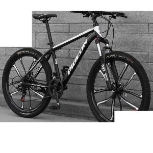 MTB 자전거 성인 출퇴근용 페달 트랙 로드 펫 바이크 24인치 자전거(화이트) - 21단