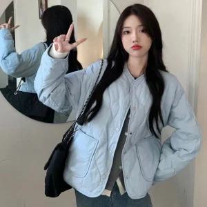 간절기 겨울 활용도 높은 귀여운 여성 얇은 패딩 점퍼