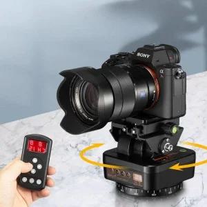 haeif 카메라전동헤드 회전 파노라마 삼각대 리 틸트 휴대폰 리모컨 비디오 짐벌 마운트