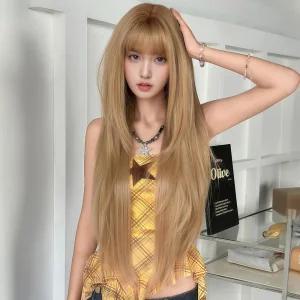 키라비 가발 여성 통가발 스트레이트 긴머리 85cm KPE0497