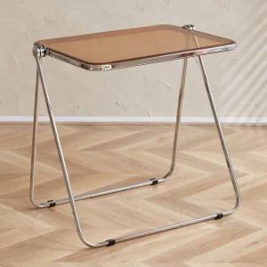 아크릴 접이식 테이블 휴대용 틈새 투명 사이드 코너