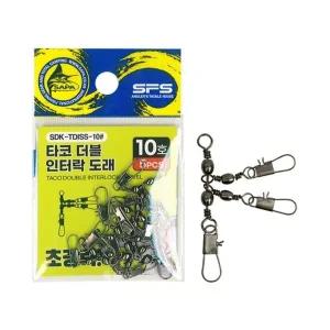 싸파 더블킬 SDK-TDISS-10 타코 더블 인터락 도래 10호 5PCS 두족류 문어 (WFK1KTT)