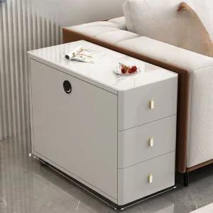 쇼파 옆 수납장 베이지 틈새 슬림 코너 장식장 쇼파옆수납장