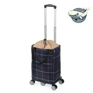 접이식 장바구니 쇼핑카트 보냉가방 체크 스타일 무거운 쉽게 쇼핑 시장 마트 바퀴 손수레