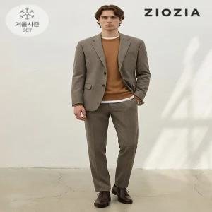 [지오지아][지오지아] 멜란지 베이지 캐주얼 셋업 수트 (AAD4KG1603_AAD4PP1603_BE)