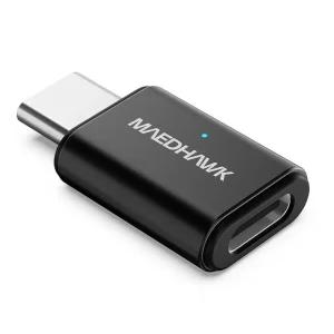 MaedHawk 바이패스 오토바이 카플레이 블루투스 헤드셋 어댑터, 패스스루 USB-C 충전 포트 포함