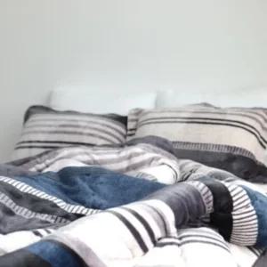 두꺼운 가벼운 밍크 극세사 싱글 이불 매트 패드 세트 (WFK2BQS)