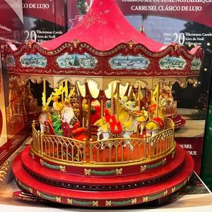 크리스마스 회전목마 멜로디 장식 코스트코 오르골 뮤직박스 LED 램프 무드등 선물 카페