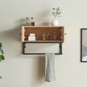 [텐스페이스]벽선반형 찬장 양념수납 철제프레임 수건걸이 ITG70R(착불)