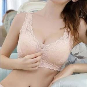 레이스 브라탑노와이어브라앞지퍼브라브라렛 빅사이즈엄마선물 편한