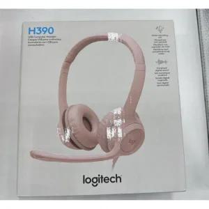 로지텍 H390 USB 컴퓨터 유선 헤드셋 로즈 핑크 새 제품 미개봉