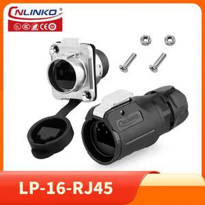 Cnlinko LP16 이더넷 LAN M16 IP67 방수 Cat5e RJ45 신호 패널 커넥터 데이터 제어 장치용 플러그 소켓
