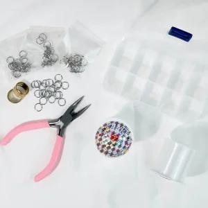 키링 부자재 오링 오링반지 부자재고리 올챙이캡 비즈 누름볼 평집게 오링세트