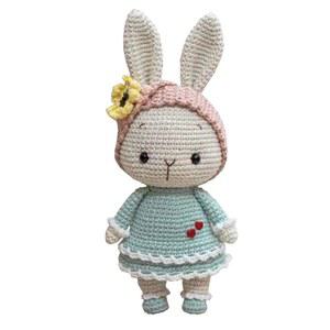 뜨개질 토끼 DIY 키트재료 태교 코바늘인형뜨기 4종 세트 블랙 토끼커플 원사 실버