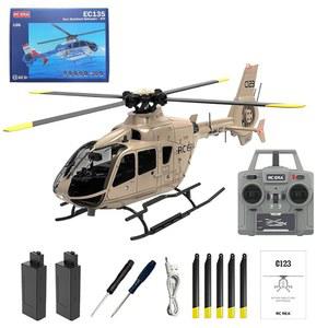 파이오니어엑스 EC135 C123 1/36 스케일 RC 헬리콥터, 2.4GHz 6CH 리모컨 6축 자이로, 3D 플립, 역방향