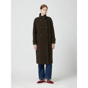 [CC콜렉트](센텀시티점)알파카 블렌드 하이넥 더블 롱코트_C254MSG177