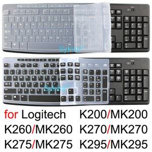 Logitech K200 MK200 K260 MK260 K270 MK270 K275 MK275 K295 MK295 유선 검정색 실리콘 보호기 스킨 케이스 필름 용 키보드 커버