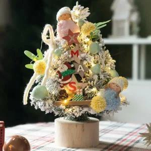 아트박스/플라워트리 크리스마스 미니트리 워머 솜사탕 폼폼 양모 30cm