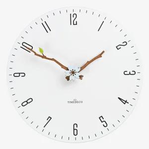 타임데코 플로랄 리프 벽시계 거실시계 무소음 인테리어