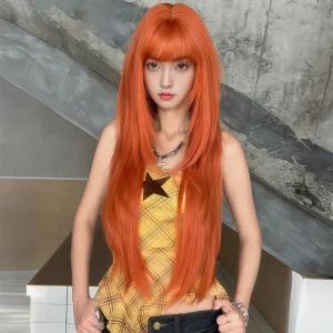 키라비 가발 여성 통가발 스트레이트 긴머리 85cm KPE0499